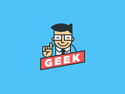 Geek brain geek glasses intelligence smart suit tie