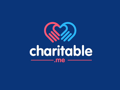 Charitable.me charity hands heart humanity logo love organisation