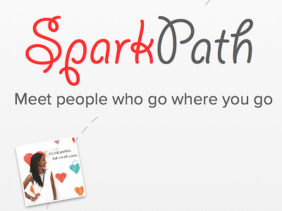 SparkPath Dating app concept dating giddyup ios minimal simple splash page