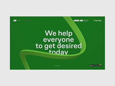 Super Ego — main page 3d clean fullscreen minimal ribbon site ui ux web webdesign website
