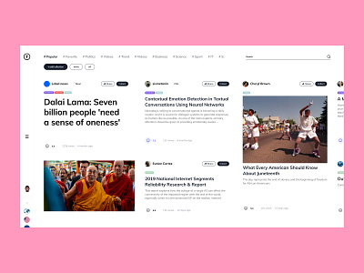 News Website Designs Themes Templates And Downloadable Graphic Elements On Dribbble