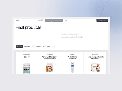 Art Life - Final products page dietary supplements product page supplements ui ux web website