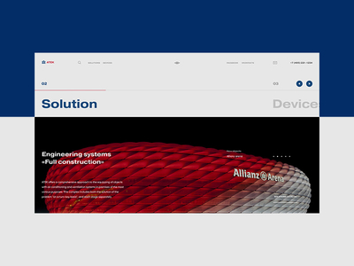Atek — main page concept fullscreen interface site ui ux web webdesign