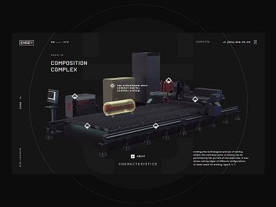 Enisey clean dark fullscreen minimal promo site web webdesign