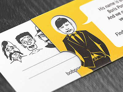 International business card for good man =) bcard business card character chipsa faces figure yellow