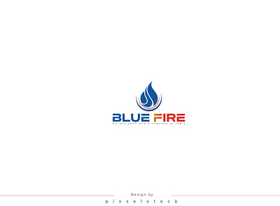 blue fire logo logo logo design