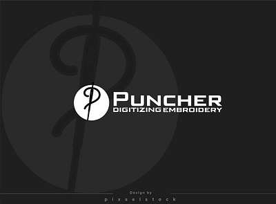 Puncher digital embroidery logo logo logo design logo designer