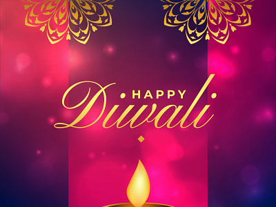 Happy Diwali Festival design text effect ui vector