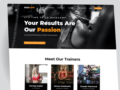 Fitness Landing Page crossfit exercise fitness fitnesswebsite gymlandingpage healthwebsite sports ui workout