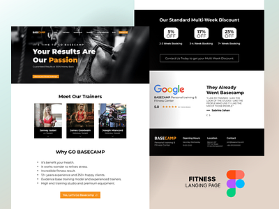 Fitness Landing Page crossfit exercise fitness fitnesslandingpage fitnessuidesign fitnesswebsite gymwebsite health uiux workout