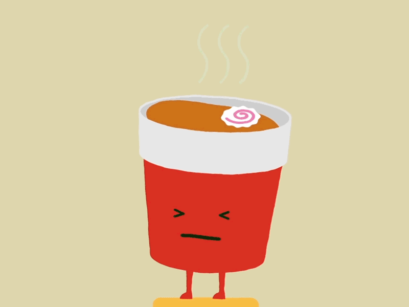 Caution Hot Beverage 2d after effects animation illustration loop motiondesign vector