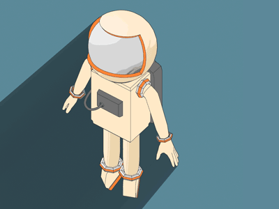 Astronaut animation astronaut illustration loop universe