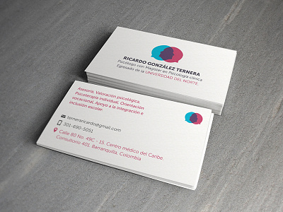 Psychology Business Cards biz cards branding business cards logo design psychology stationary symple