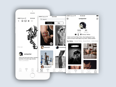 A Tattoo try on app - iOS design ios tattoo ui