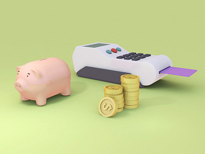 finance coin pig，pos machine