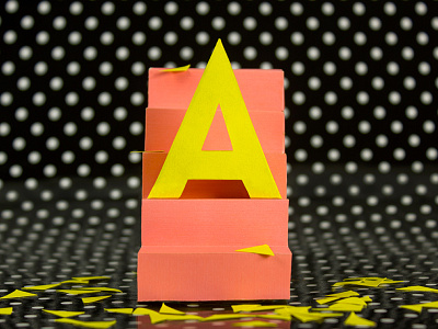 A for 36 Days of Type project 36daysoftype colour papercraft setdesign typography