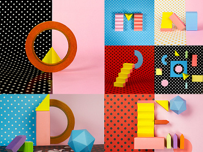 Papercraft Letters for the '36 Days of Type' project. 36 days of type color craft letter paper craft papercraft set design setdesign type