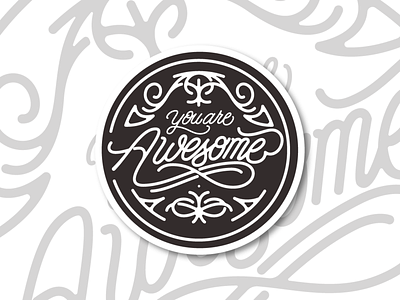 Awesome Coaster challygraphy coaster fatamorkidd handlettering illustration lettering logo retro typeface typography vector vintage