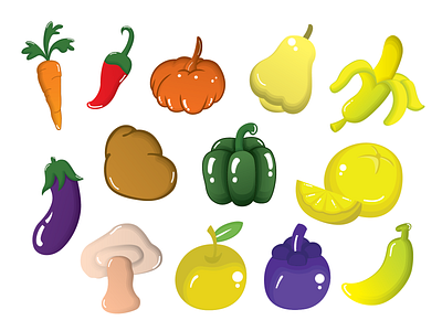 DESIGN VECTOR design design vector fruits graphic design illustration vector vector fruits vector full colour vector vegetable vegetable