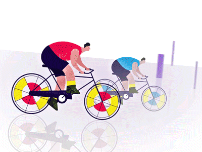 Bicycle Race by abhinspire on Dribbble