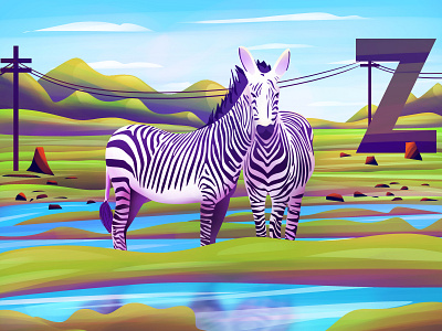 Two Zebras - Illusion - 01