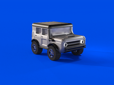 the jeep project 01 3d modeling blue explore grey jeep