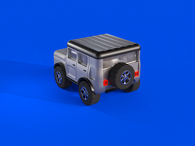 the jeep project 02 3d 3d modeling blue explore grey jeep