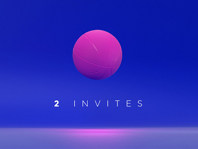 invites 3d dribbble invite
