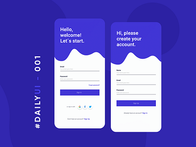 Daily UI #001 by Tiago Luz on Dribbble
