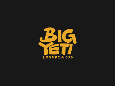 Big Yeti Longboards branding handwritten logo longboard typography