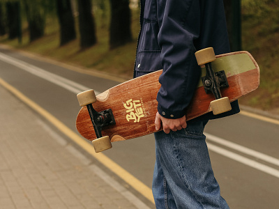 Big Yeti Longboards branding handwritten logo longboards typography