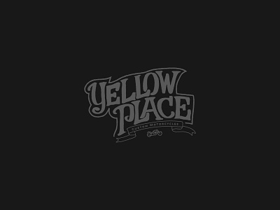 Yellow Place Custom Motorcycles branding club custom handwritten logo motorcycle typography