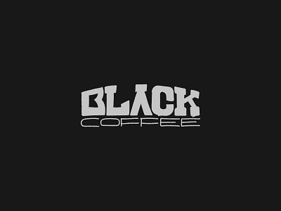Black Coffee black branding coffee graphic design handwritten lettering logo typography
