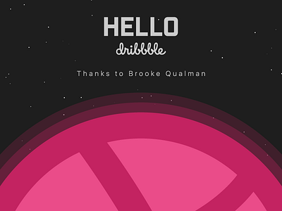 Hello! first shot hello dribbble