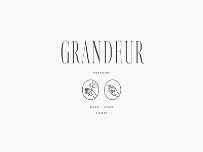 Grandeur Paradise branding branding and identity branding design design hands holgersson identity identity designer logo logoconcept paradise studioholgersson