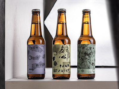 Hara'punk Brewing label concepts