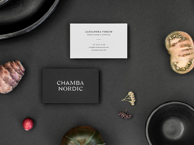 Chamba Nordic Business Card branding branding design business business card design ceramics design holgersson identity identity branding identity design logo photo styling studioholgersson