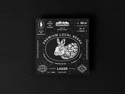 Newton-Port Beer Label / 2 beer craft beer hare label lager local beer premium rabbit