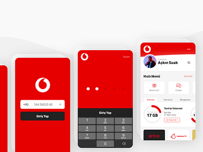 Vodafone TR Redesign app app design application ui vodafone vodafone app