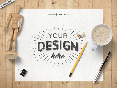 Desk layout PSD mockup freebie desk freebie layout mockup psd