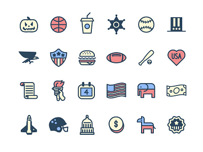 USA icons