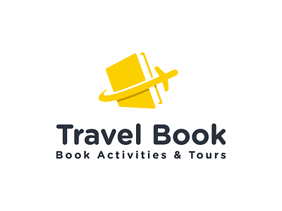Travel Book agency book booking branding flight illustration logo minimalist tour travel