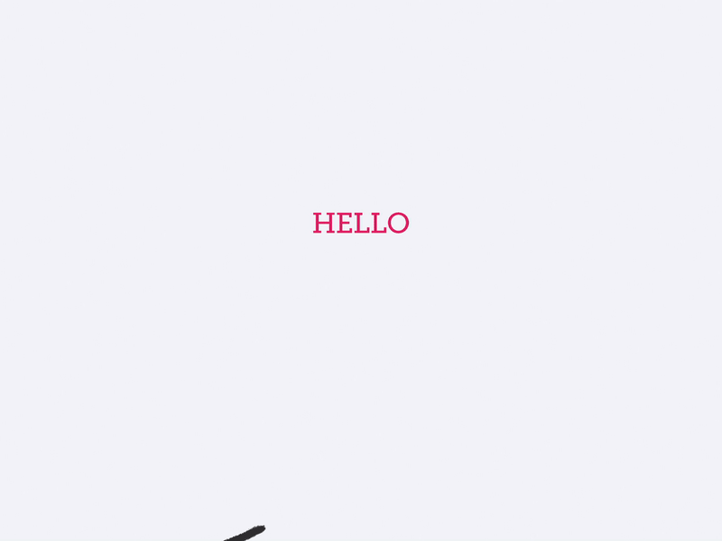 Hello Dribbble! animated gif cat hello dribbble typeface