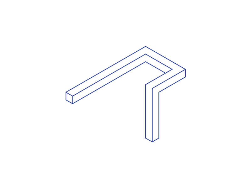 My new logo! abstract geometric isometric line logo