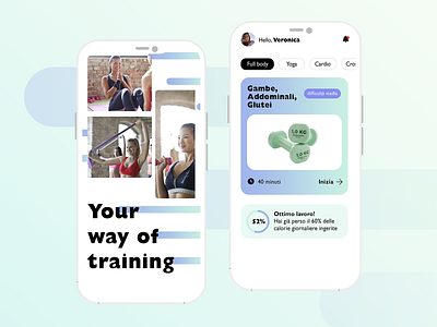 Training app app appdesign interactiondesign mockup sport training ui uidesign