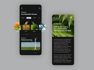 Magazine app UI dailyui design mobile mobile ui typography ui ux