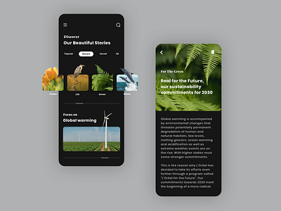 Magazine app UI