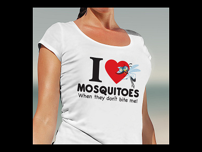 Global communication - Project / I love mosquitoes branding design mockup t shirt