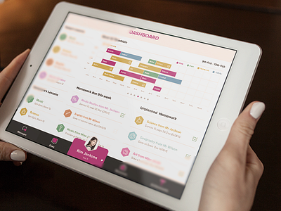 School App Concept ipad school tablet ux