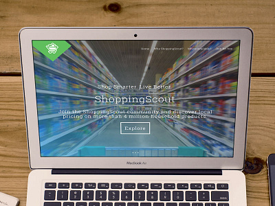 ShoppingScout.com new website landing page design ui design ux design